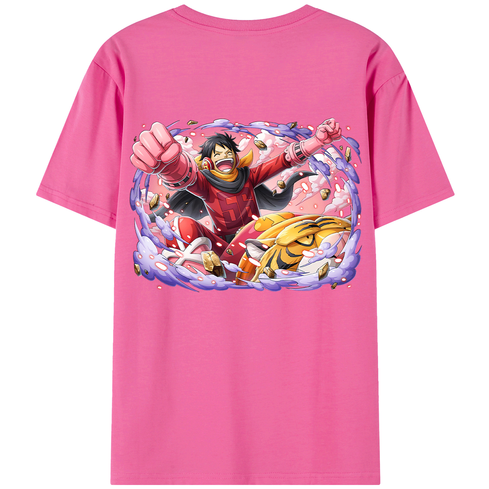 ワンピース モンキー・D・ルフィ ONE PIECE Monkey D. Luffy レディース半袖Tシャツ(バックプリント)